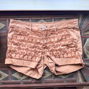 Embroidered Peach Women’s Shorts